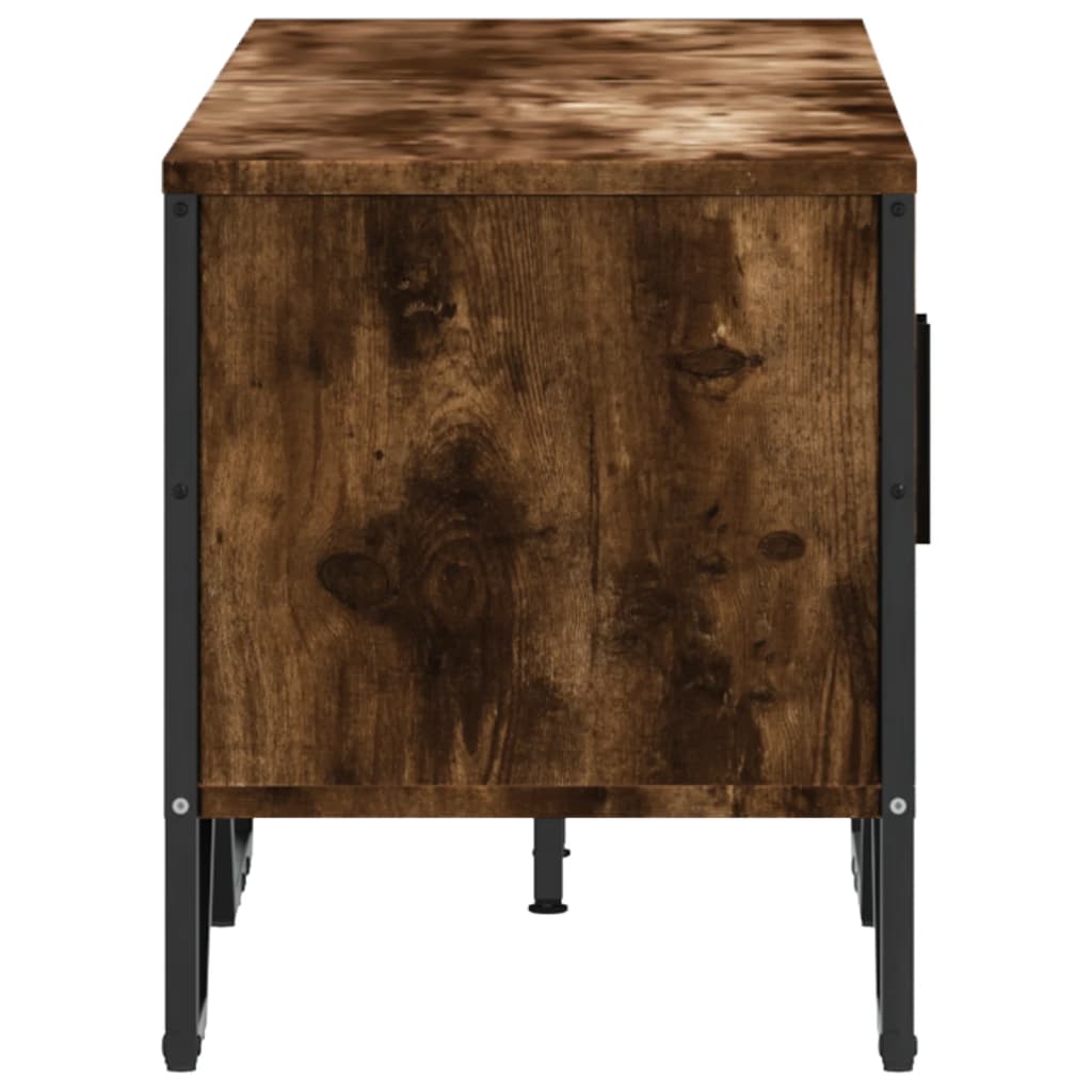 Meuble TV chêne fumé 122x34x41 cm bois d'ingénierie - XIOS