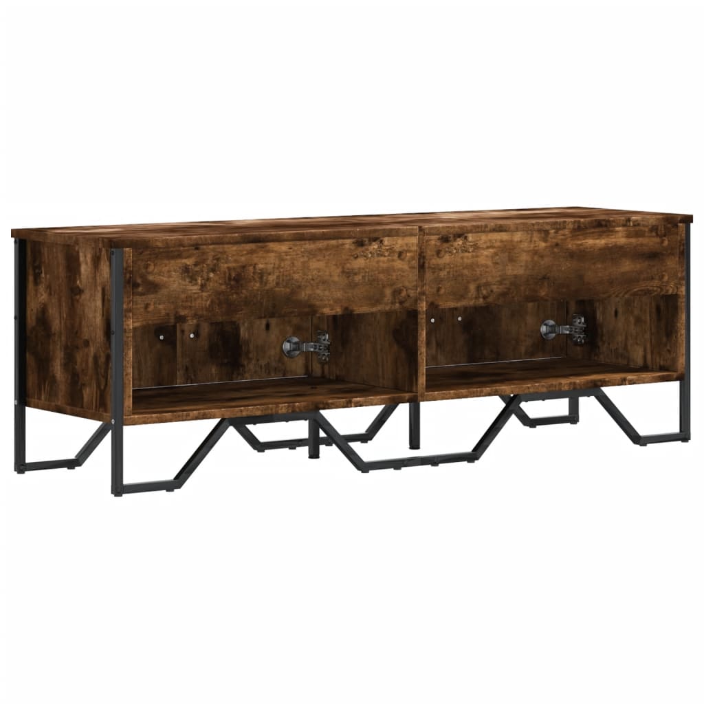 Meuble TV chêne fumé 122x34x41 cm bois d'ingénierie - XIOS