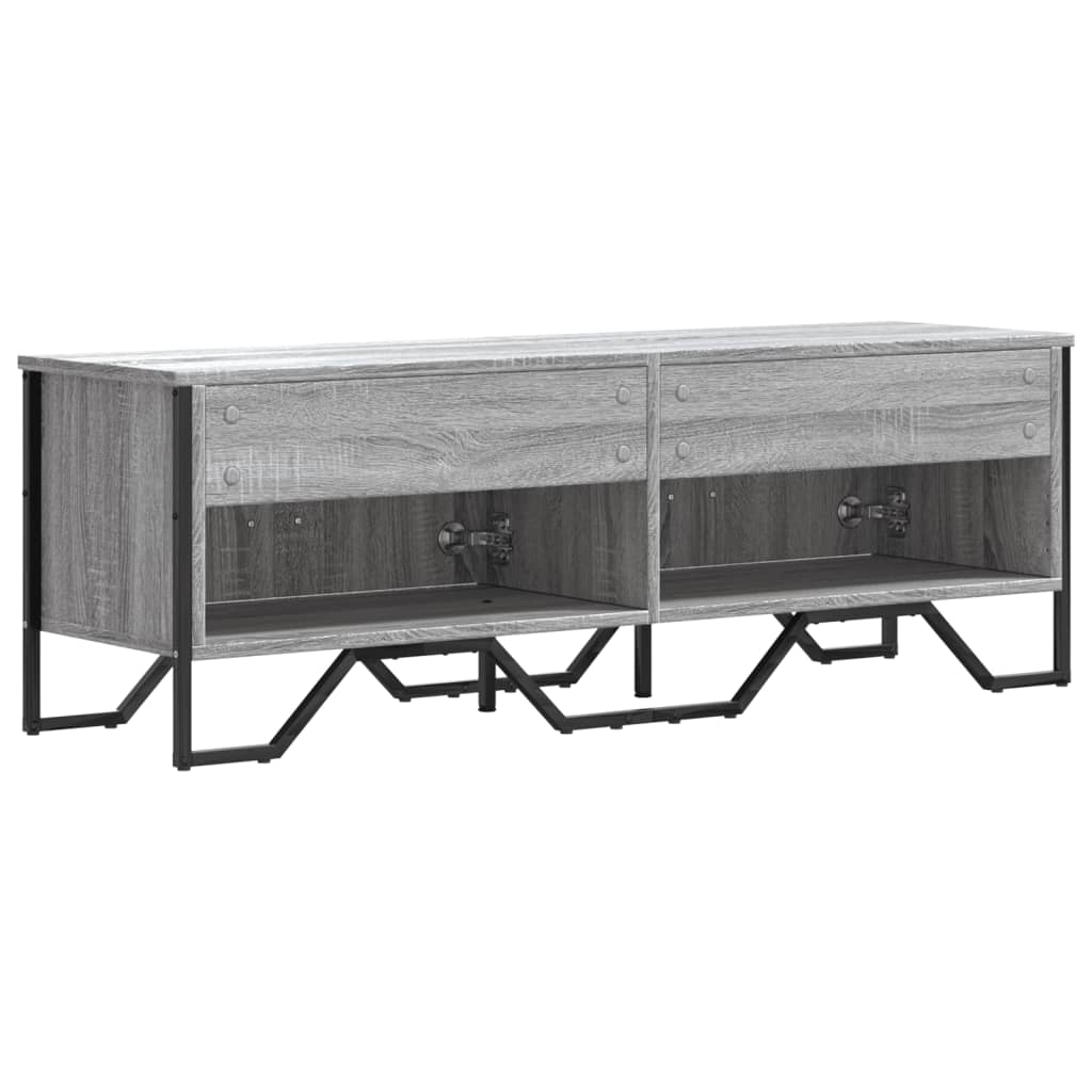 Meuble TV sonoma gris 122x34x41 cm bois d'ingénierie - XIOS