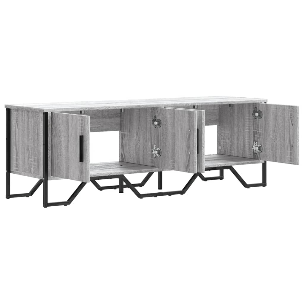 Meuble TV sonoma gris 122x34x41 cm bois d'ingénierie - XIOS