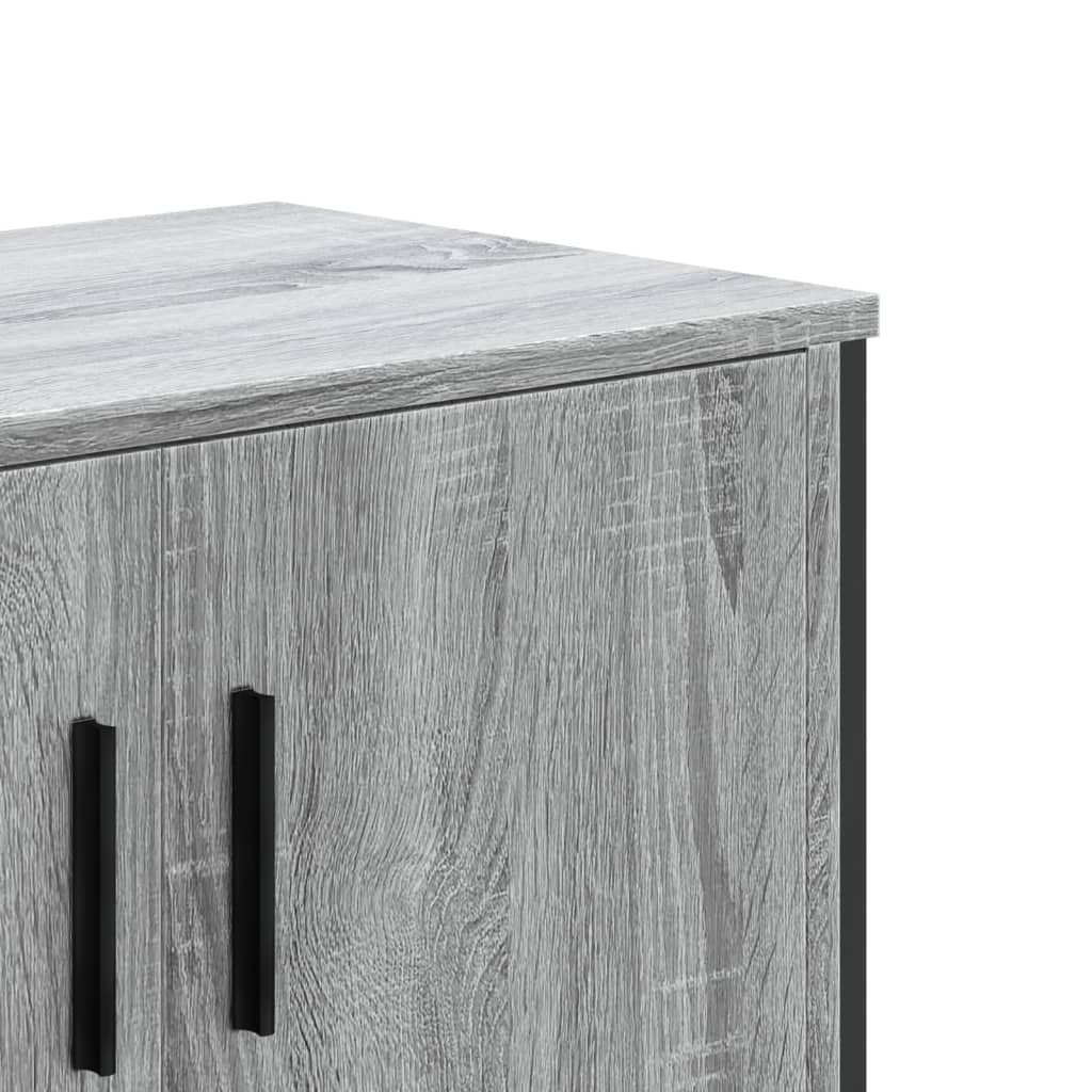 Meuble TV sonoma gris 122x34x41 cm bois d'ingénierie - XIOS