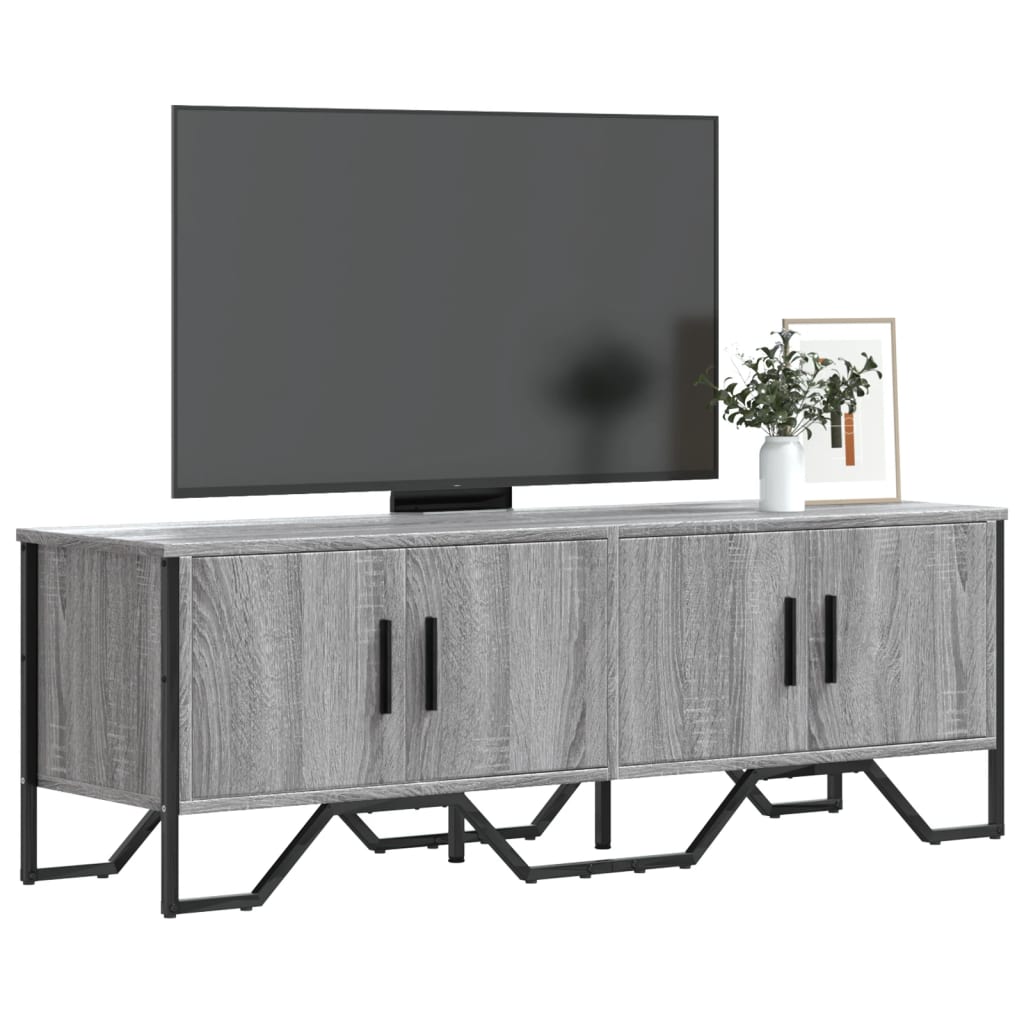 Meuble TV sonoma gris 122x34x41 cm bois d'ingénierie - XIOS