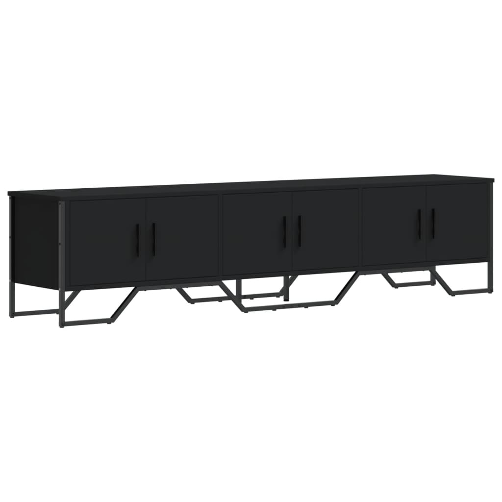 Meuble TV noir 180x34x41 cm bois d'ingénierie - XIOS