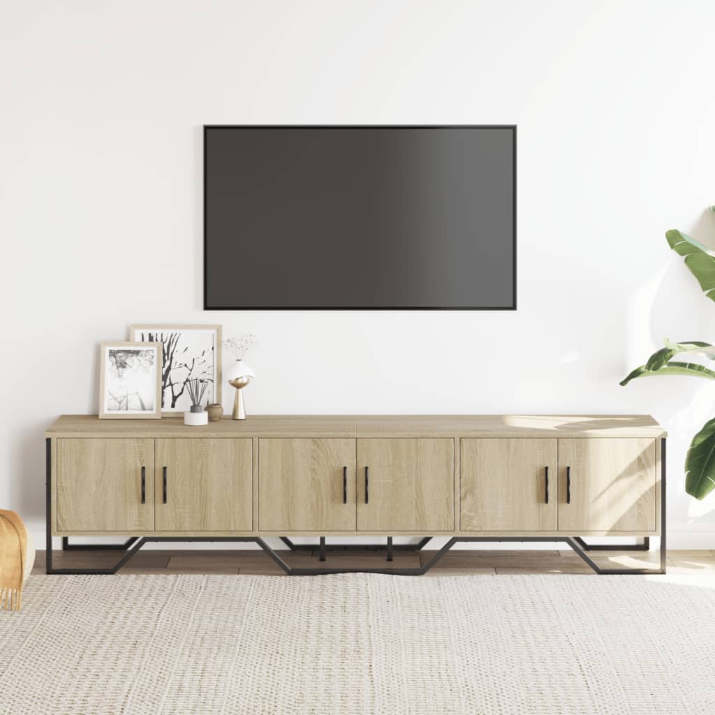 Meuble TV chêne sonoma 180x34x41 cm bois d'ingénierie - XIOS