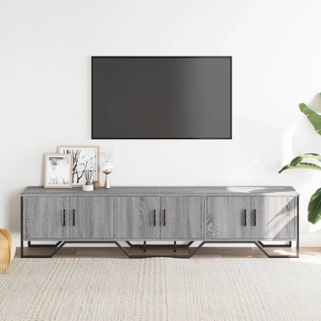 Meuble TV sonoma gris 180x34x41 cm bois d'ingénierie - XIOS