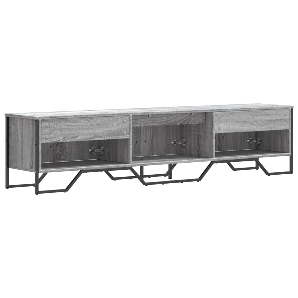 Meuble TV sonoma gris 180x34x41 cm bois d'ingénierie - XIOS