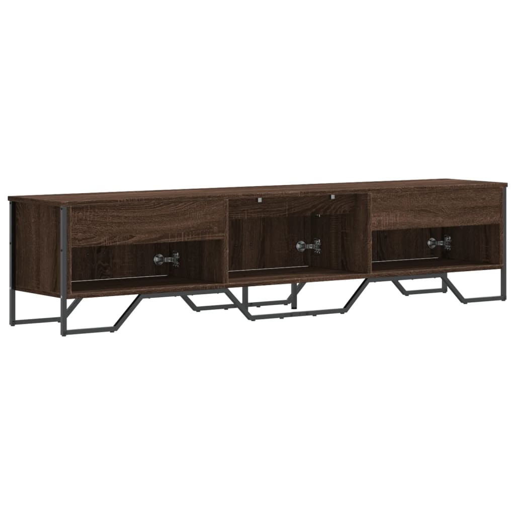 Meuble TV chêne marron 180x34x41 cm bois d'ingénierie - XIOS