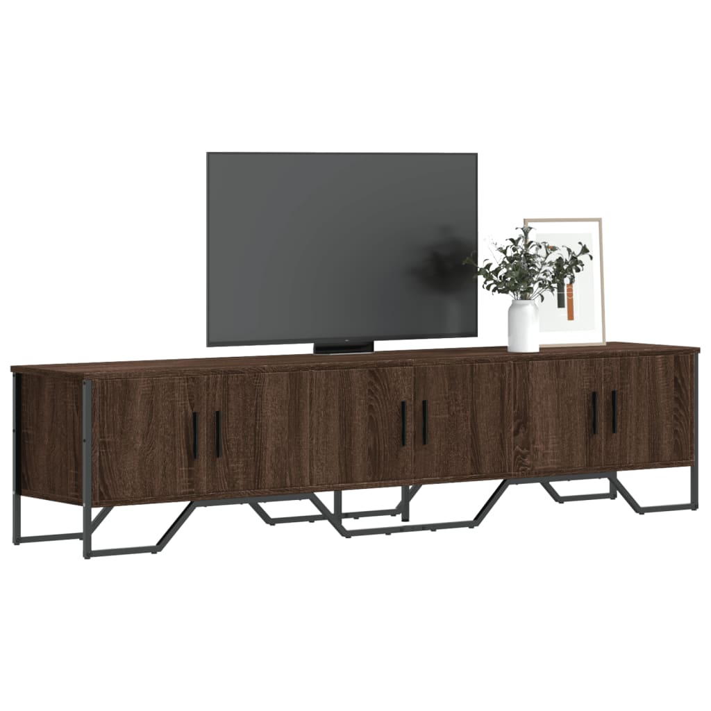 Meuble TV chêne marron 180x34x41 cm bois d'ingénierie - XIOS