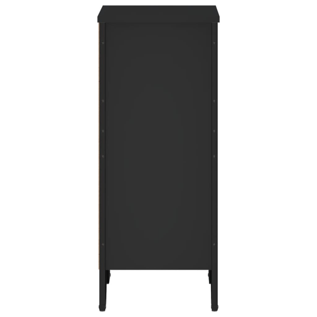 Bibliothèque noir 50x31x74,5 cm bois d'ingénierie - XIOS