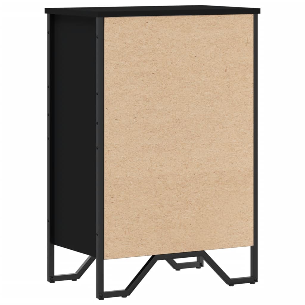 Bibliothèque noir 50x31x74,5 cm bois d'ingénierie - XIOS