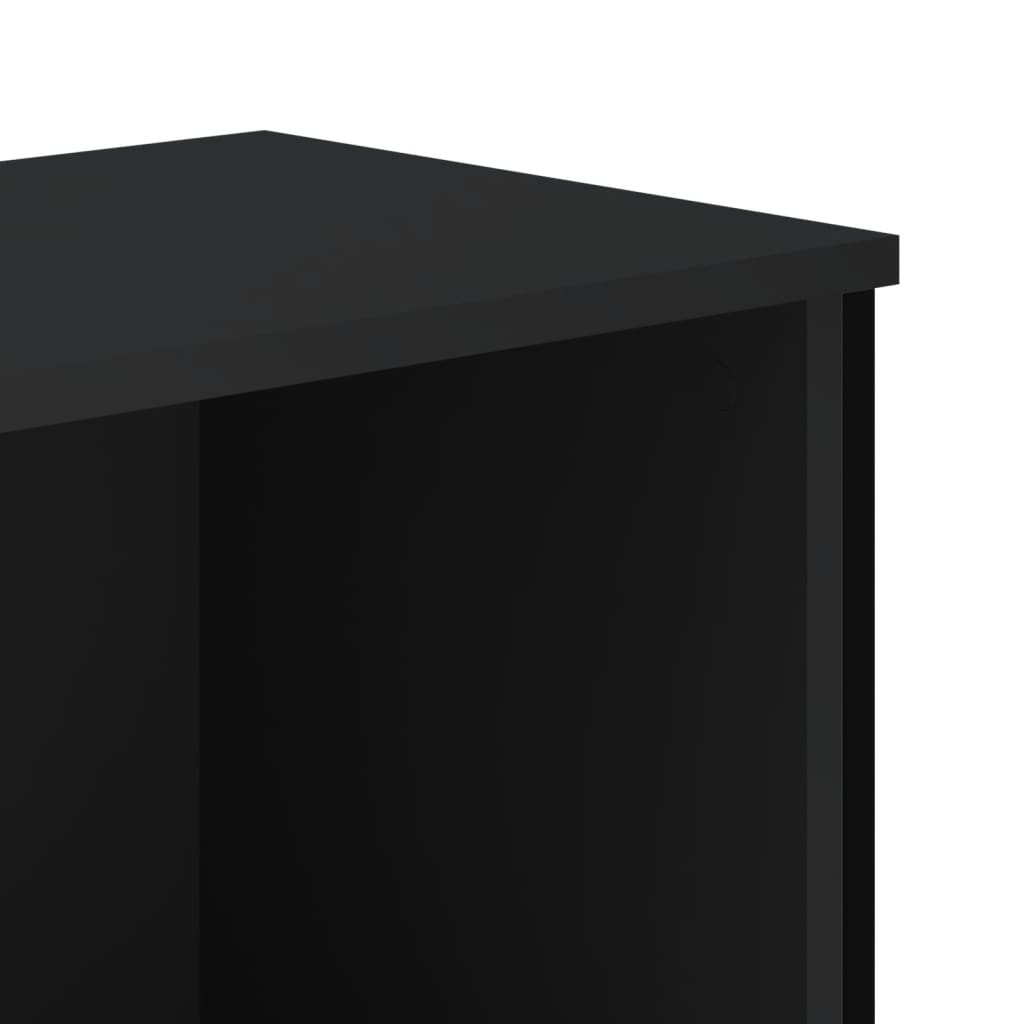 Bibliothèque noir 50x31x74,5 cm bois d'ingénierie - XIOS