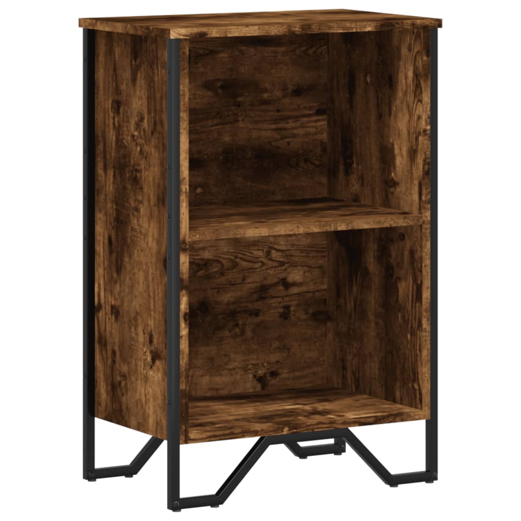 Bibliothèque chêne fumé 50x31x74,5 cm bois d'ingénierie - XIOS