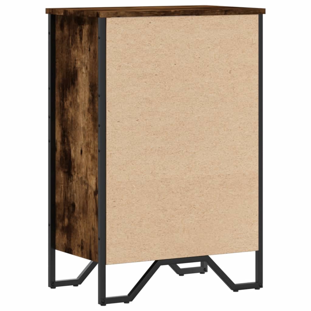 Bibliothèque chêne fumé 50x31x74,5 cm bois d'ingénierie - XIOS