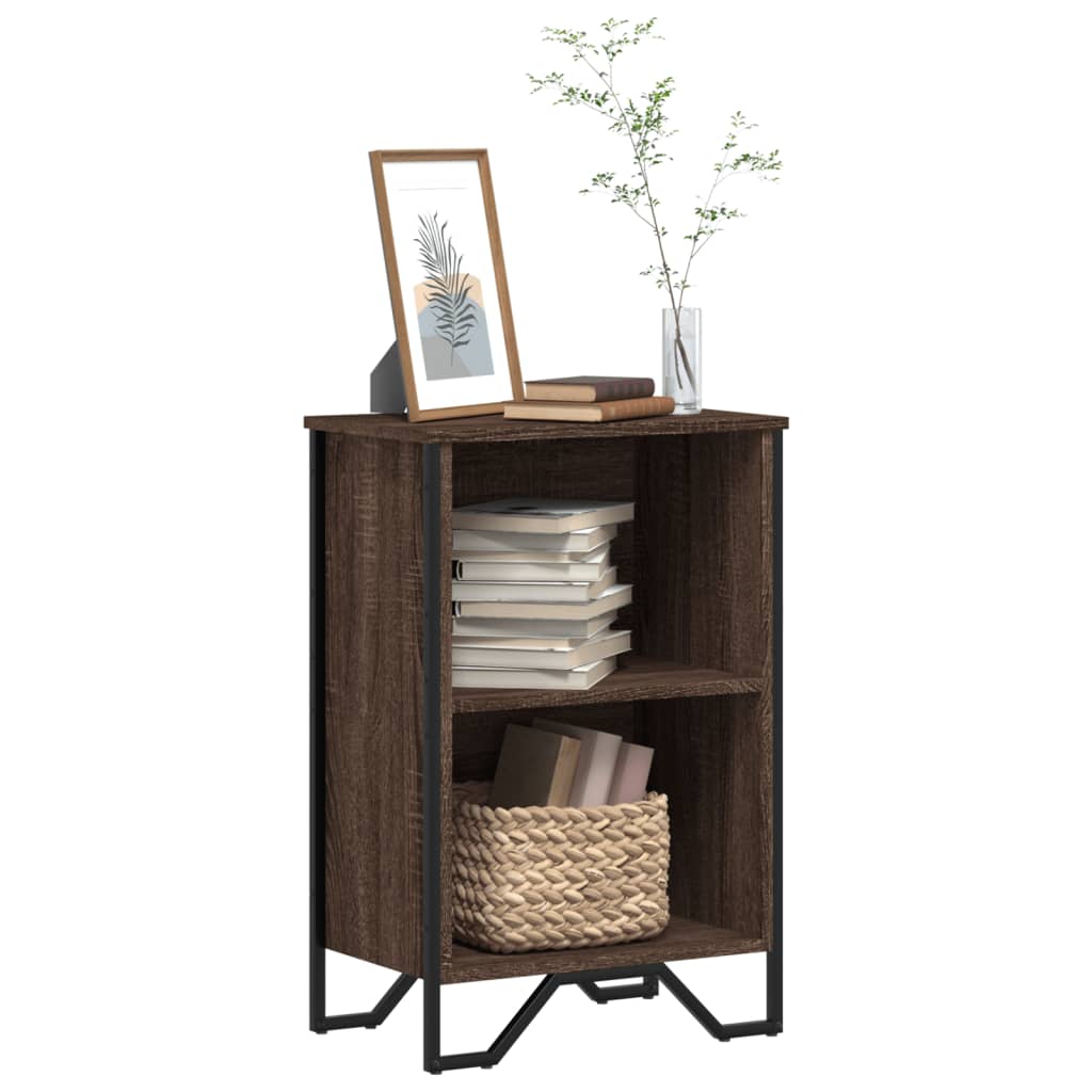 Bibliothèque chêne marron 50x31x74,5 cm bois d'ingénierie - XIOS