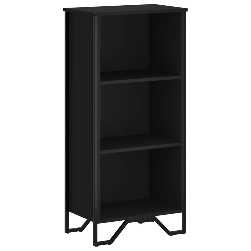 Bibliothèque noir 50x31x106 cm bois d'ingénierie - XIOS