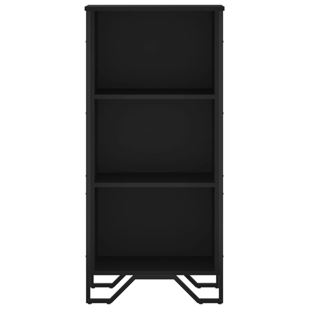 Bibliothèque noir 50x31x106 cm bois d'ingénierie - XIOS