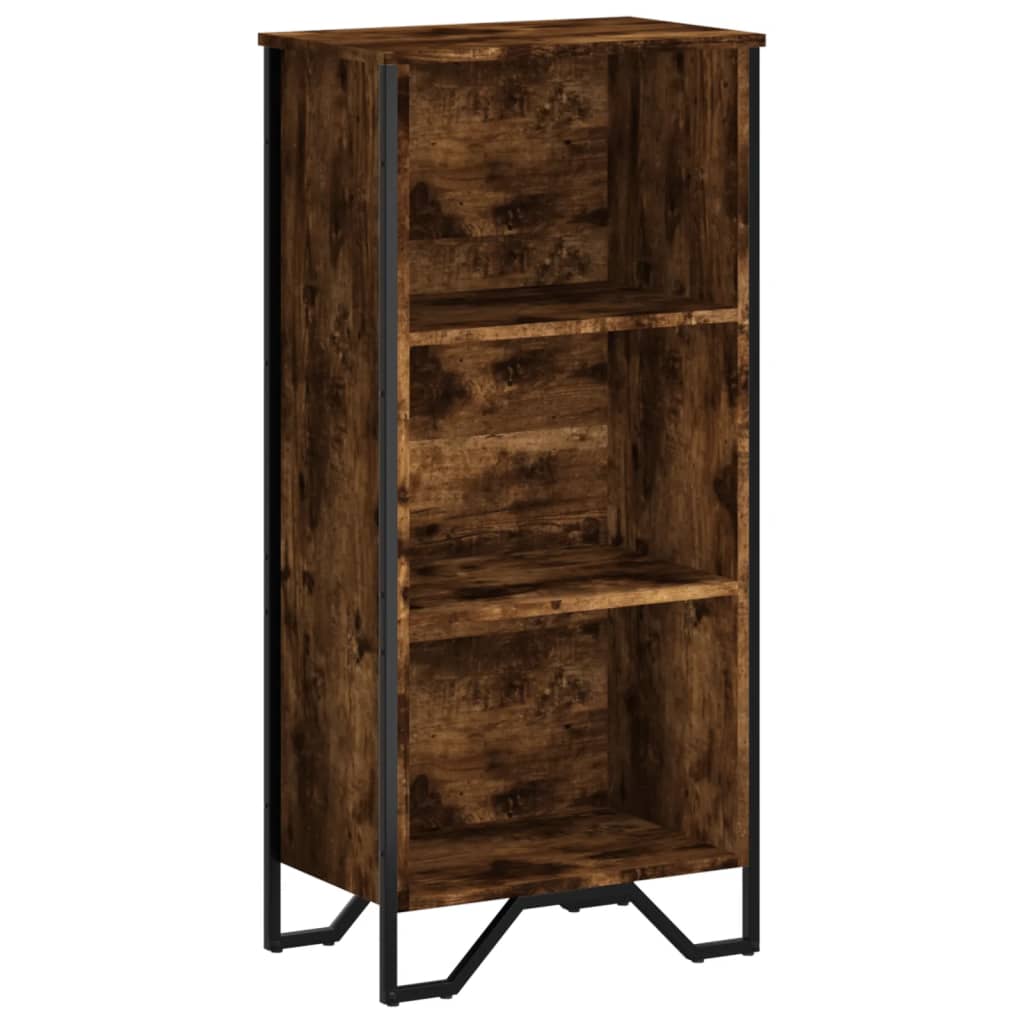 Bibliothèque chêne fumé 50x31x106 cm bois d'ingénierie - XIOS
