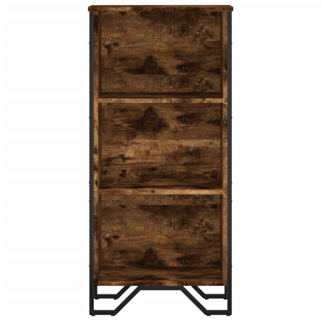 Bibliothèque chêne fumé 50x31x106 cm bois d'ingénierie - XIOS