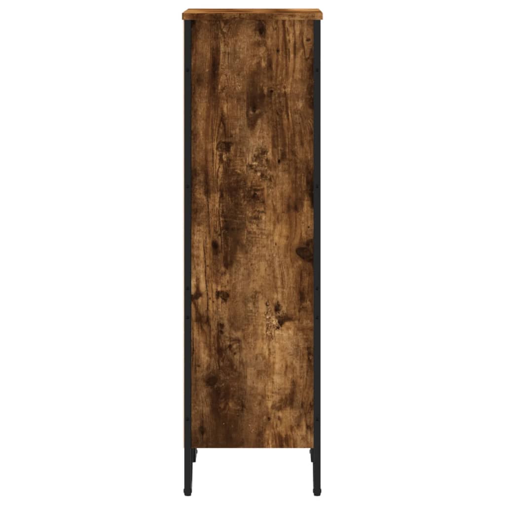 Bibliothèque chêne fumé 50x31x106 cm bois d'ingénierie - XIOS
