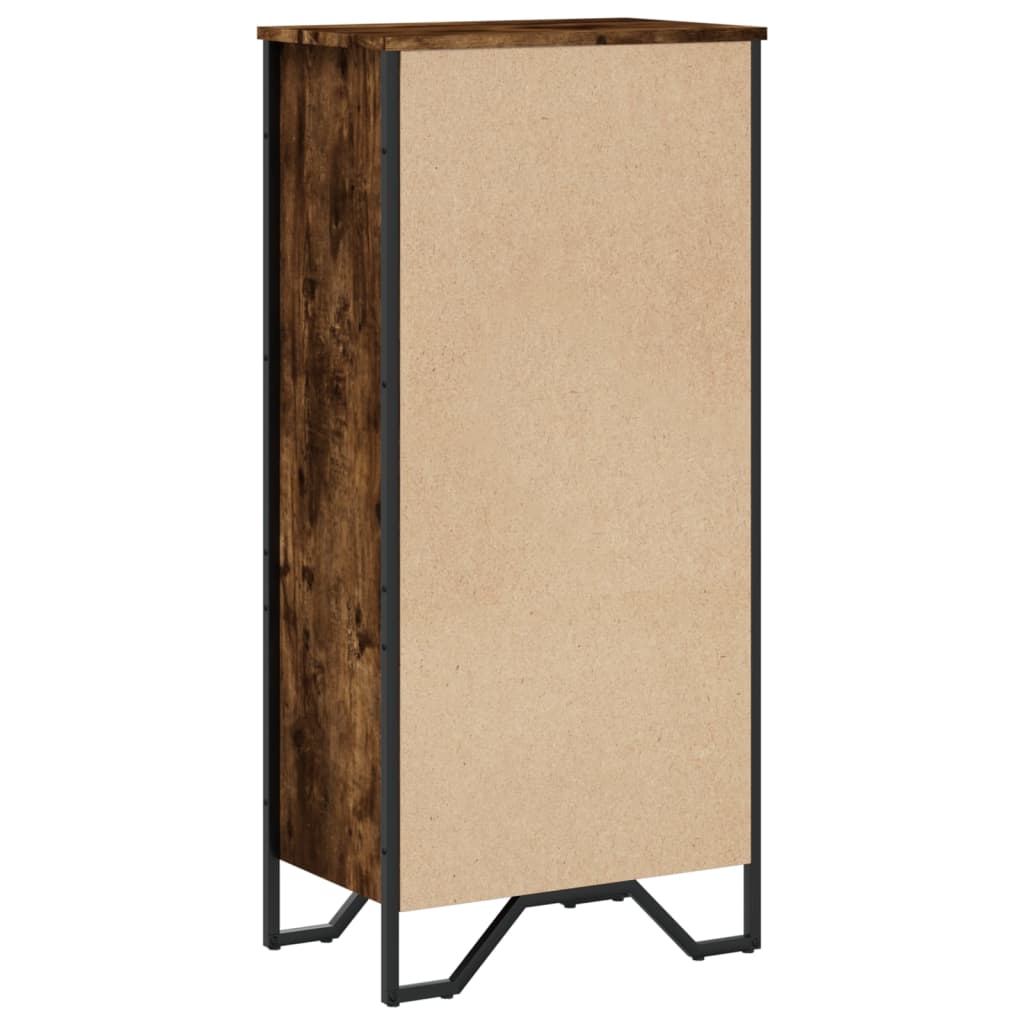 Bibliothèque chêne fumé 50x31x106 cm bois d'ingénierie - XIOS