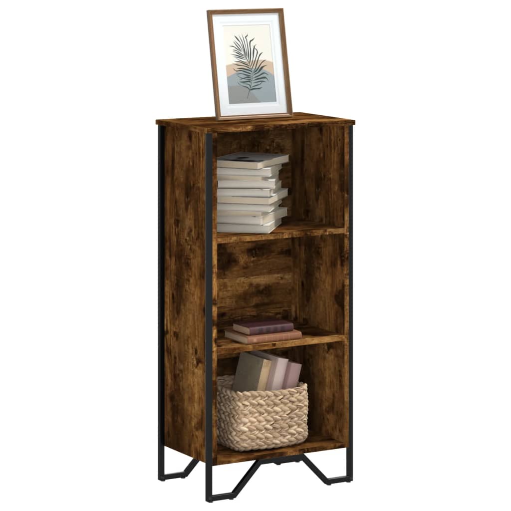 Bibliothèque chêne fumé 50x31x106 cm bois d'ingénierie - XIOS