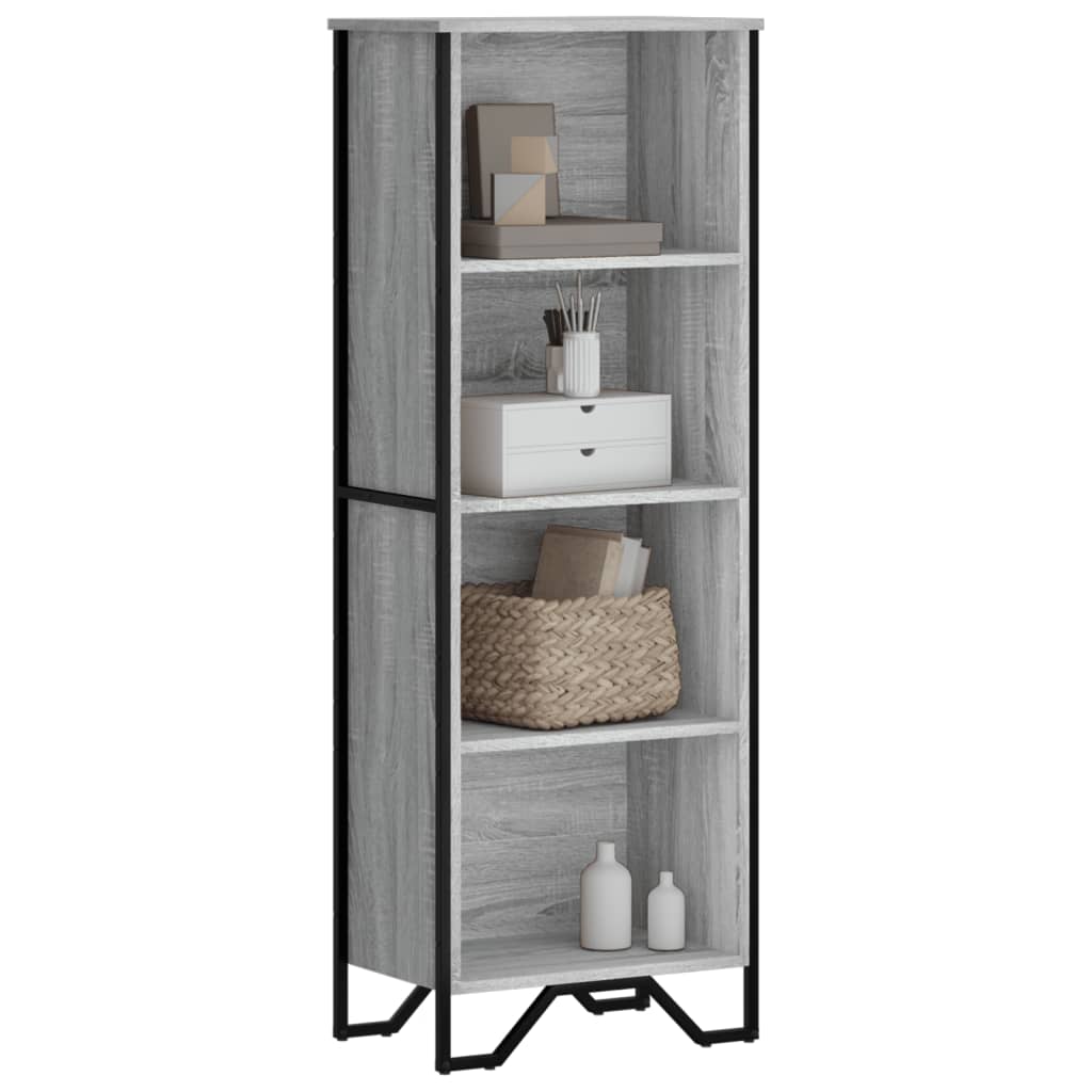Bibliothèque sonoma gris 50x31x137,5 cm bois d'ingénierie - XIOS