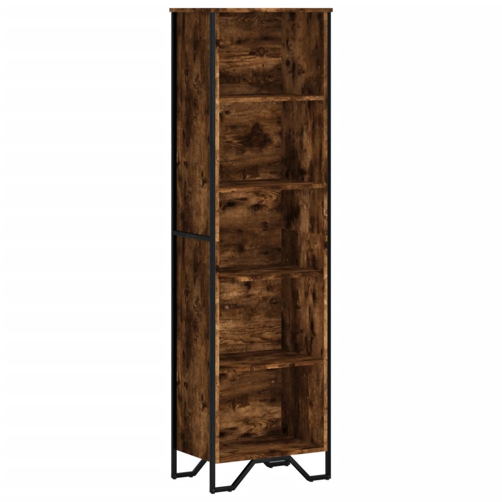 Bibliothèque chêne fumé 50x31x169 cm bois d'ingénierie - XIOS