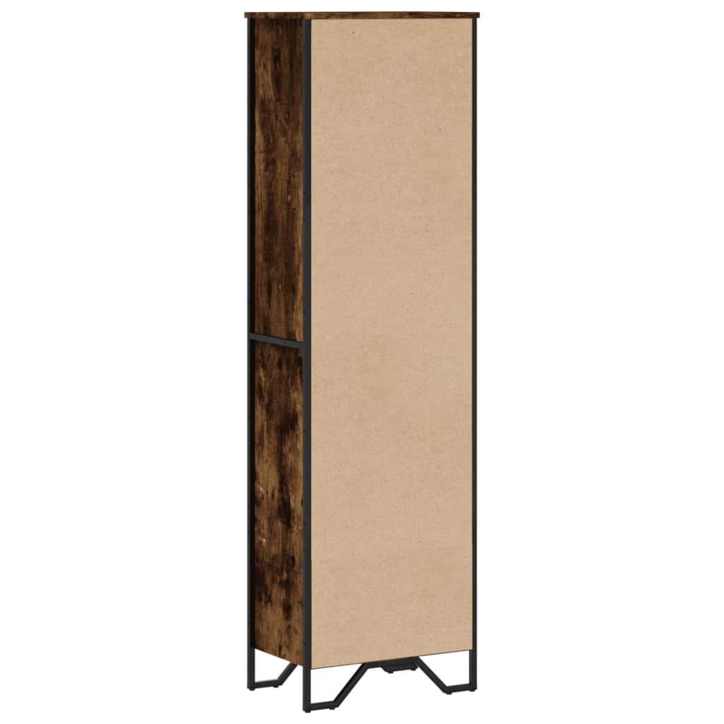 Bibliothèque chêne fumé 50x31x169 cm bois d'ingénierie - XIOS