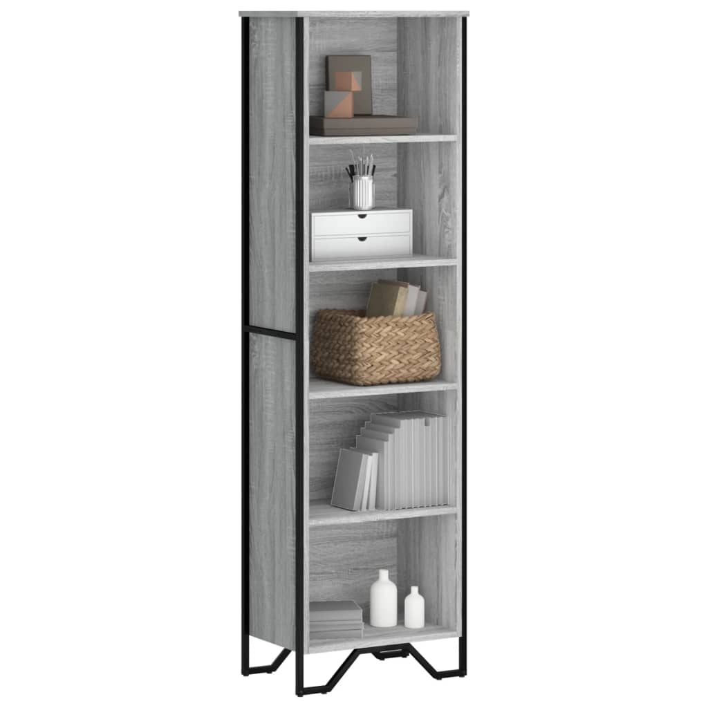 Bibliothèque sonoma gris 50x31x169 cm bois d'ingénierie - XIOS