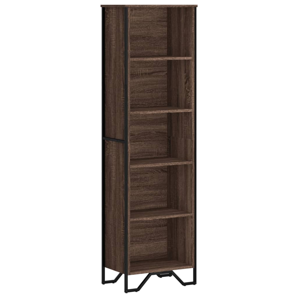 Bibliothèque chêne marron 50x31x169 cm bois d'ingénierie - XIOS