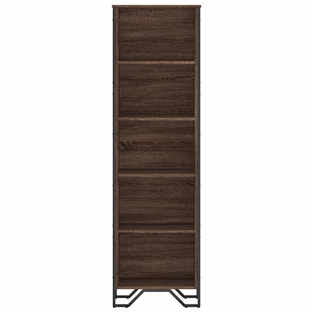 Bibliothèque chêne marron 50x31x169 cm bois d'ingénierie - XIOS