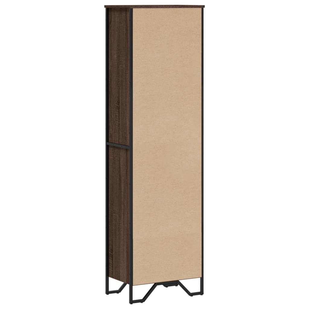 Bibliothèque chêne marron 50x31x169 cm bois d'ingénierie - XIOS