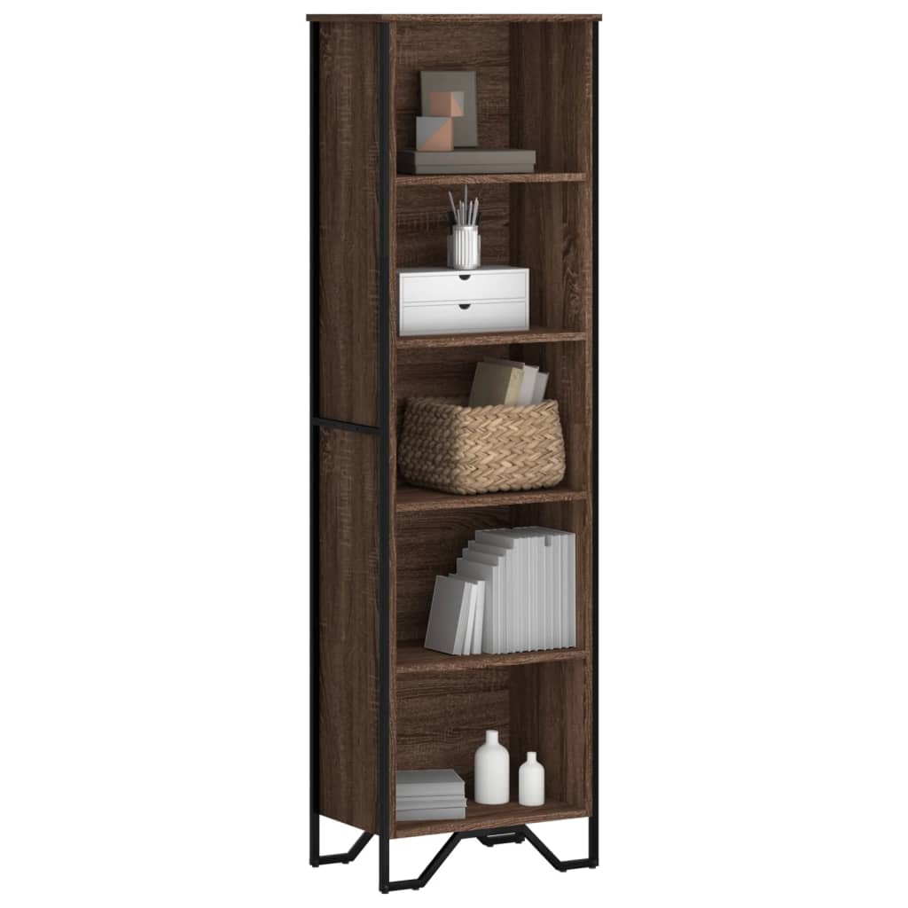 Bibliothèque chêne marron 50x31x169 cm bois d'ingénierie - XIOS