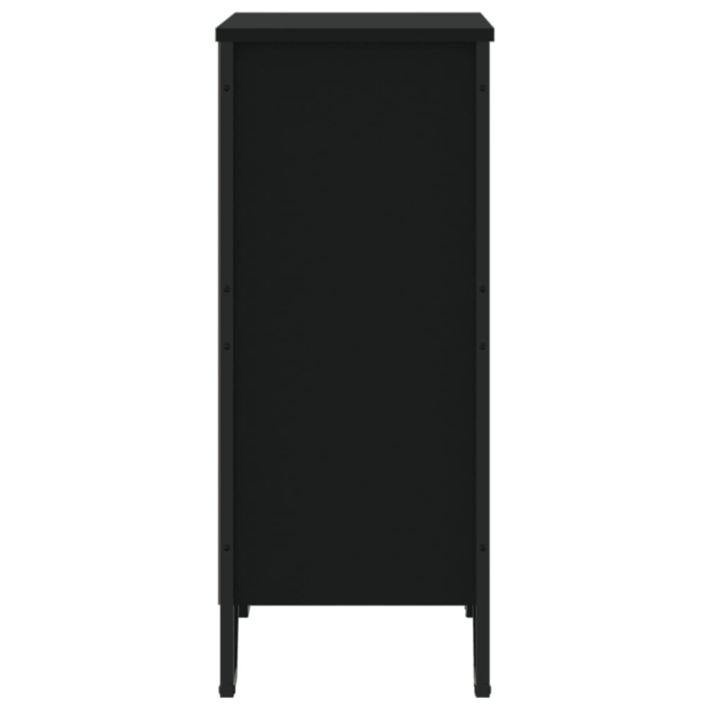 Bibliothèque noir 80x31x74,5 cm bois d'ingénierie - XIOS