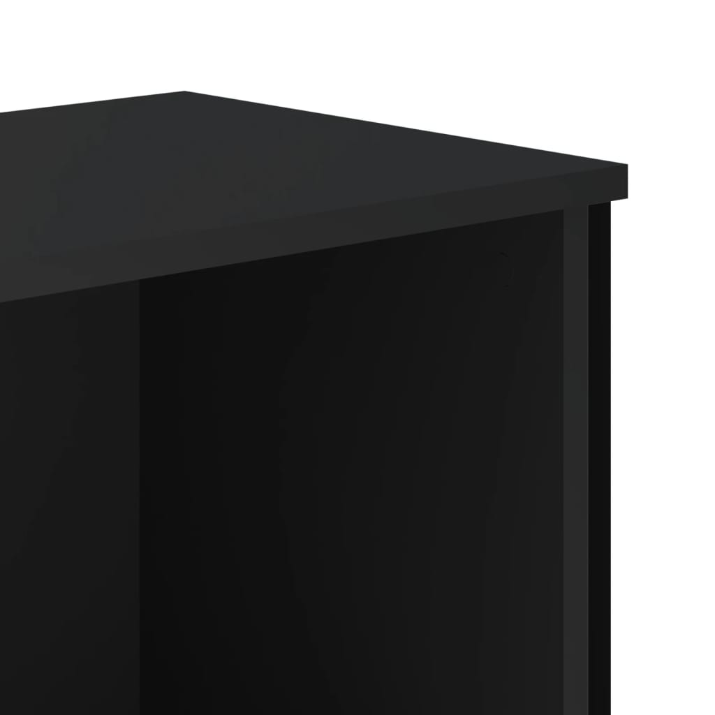 Bibliothèque noir 80x31x74,5 cm bois d'ingénierie - XIOS