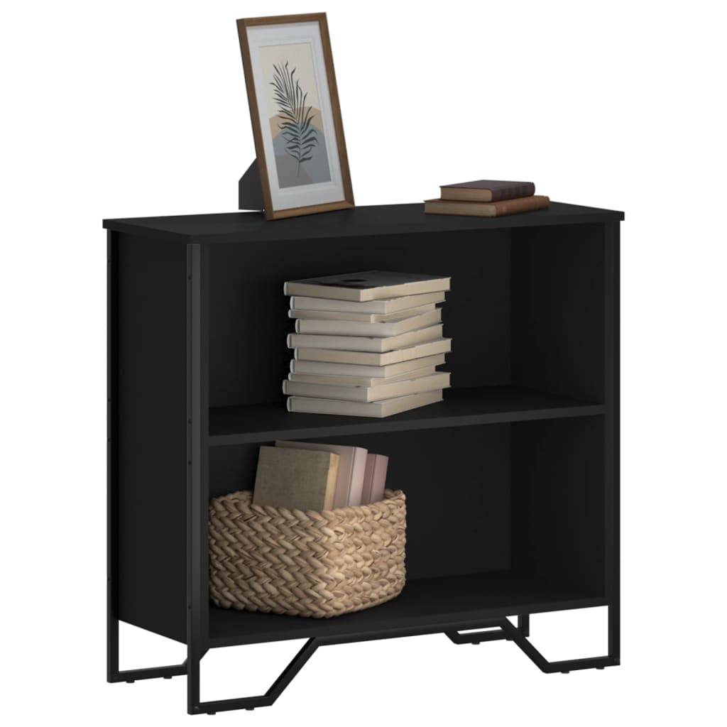 Bibliothèque noir 80x31x74,5 cm bois d'ingénierie - XIOS