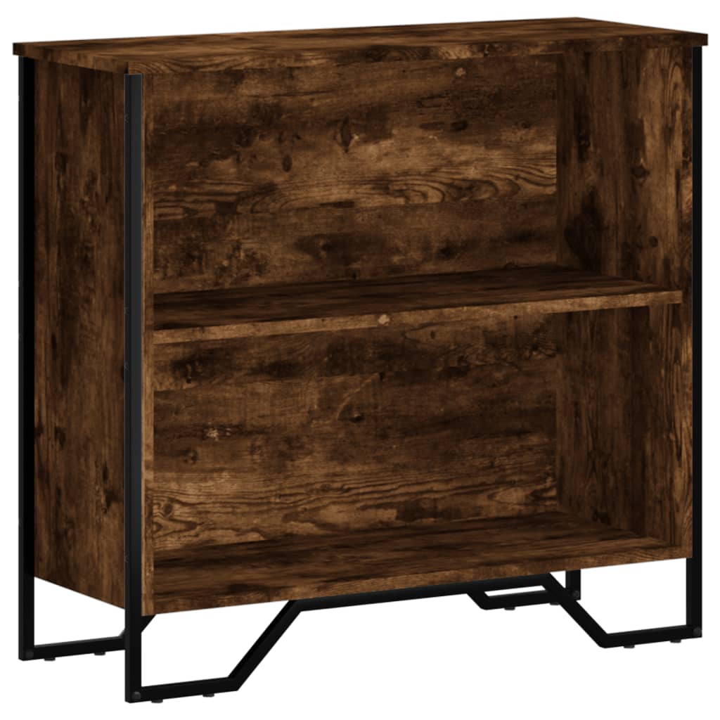 Bibliothèque chêne fumé 80x31x74,5 cm bois d'ingénierie - XIOS