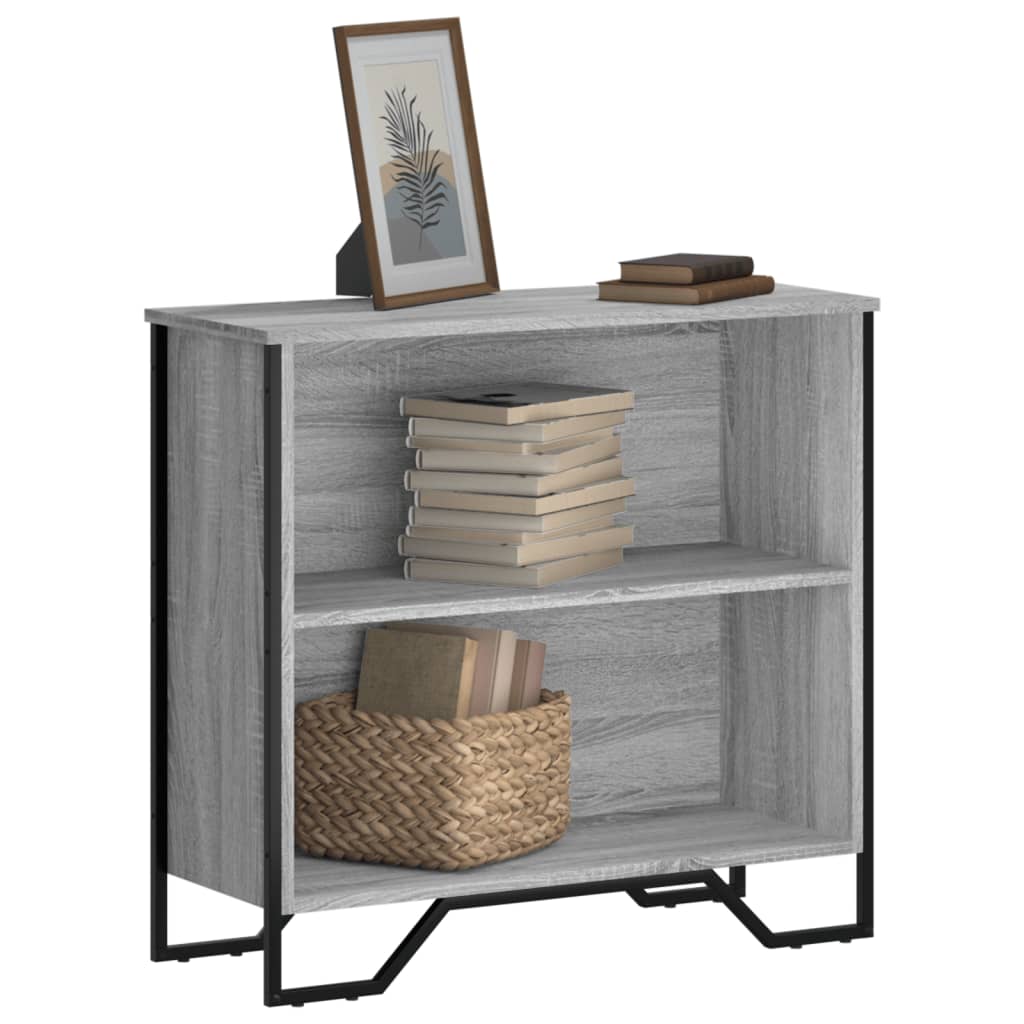 Bibliothèque sonoma gris 80x31x74,5 cm bois d'ingénierie - XIOS