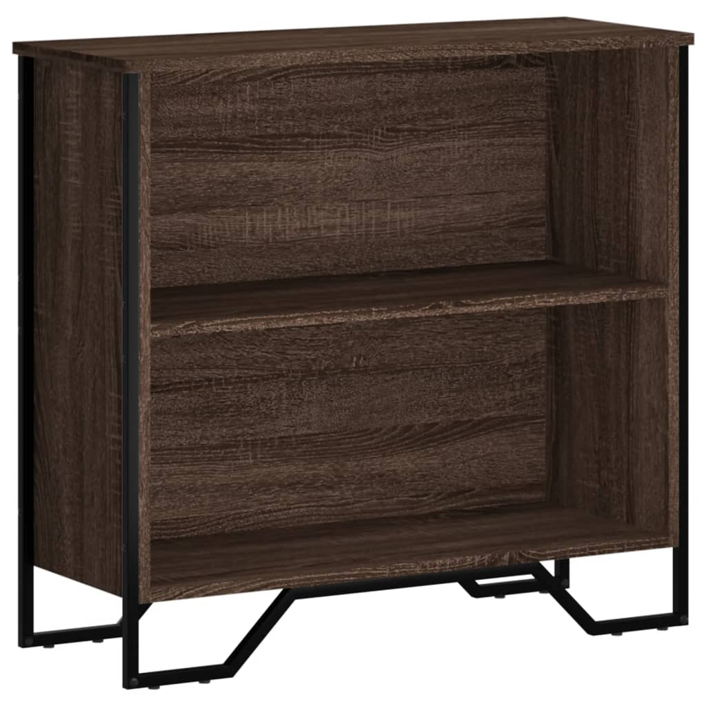 Bibliothèque chêne marron 80x31x74,5 cm bois d'ingénierie - XIOS