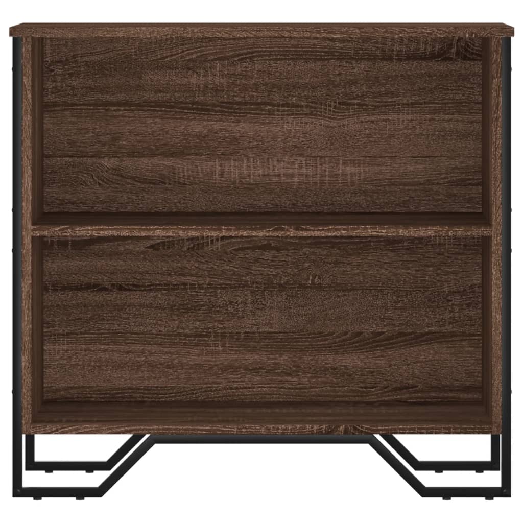 Bibliothèque chêne marron 80x31x74,5 cm bois d'ingénierie - XIOS
