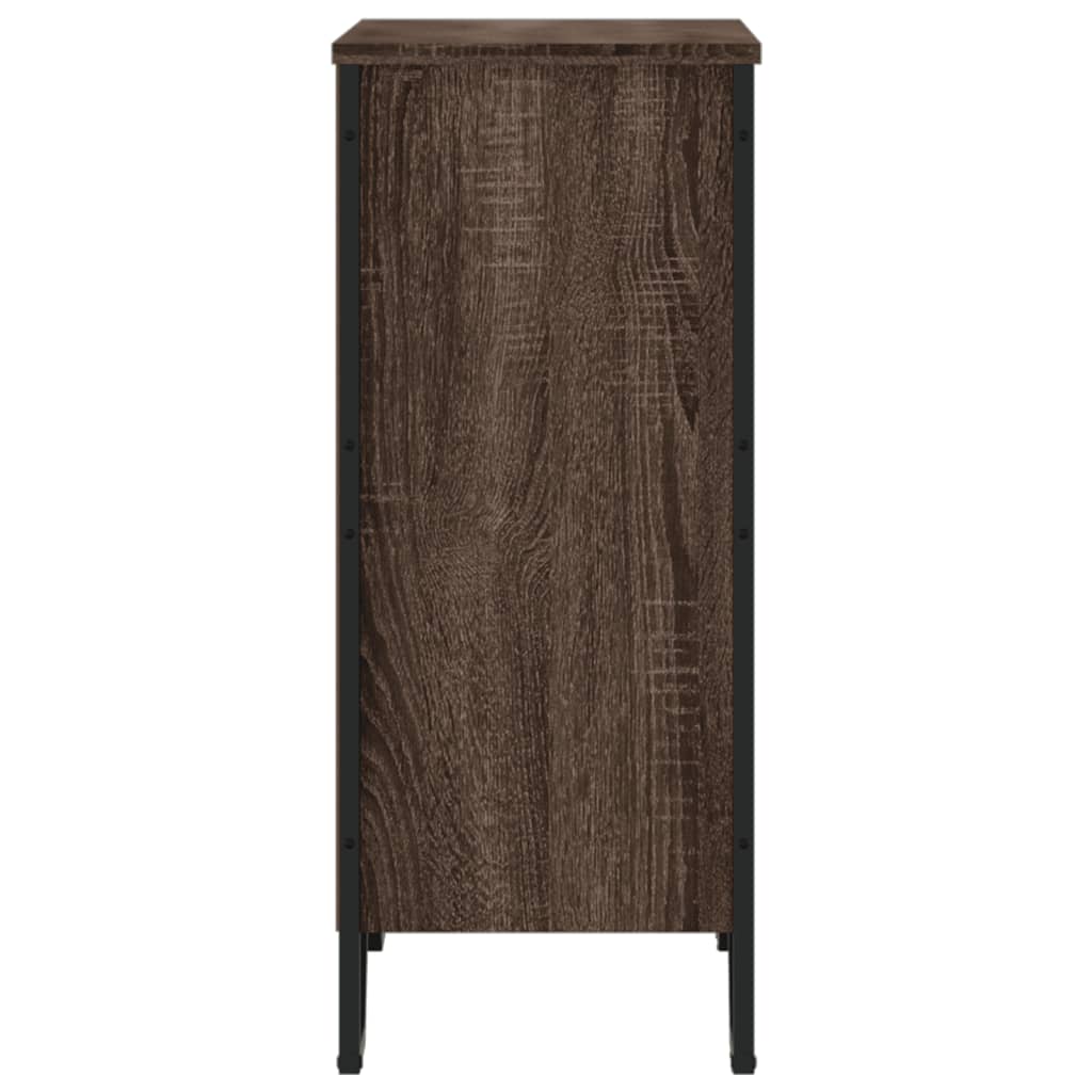 Bibliothèque chêne marron 80x31x74,5 cm bois d'ingénierie - XIOS