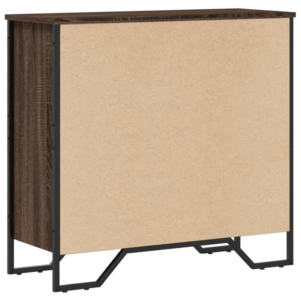Bibliothèque chêne marron 80x31x74,5 cm bois d'ingénierie - XIOS