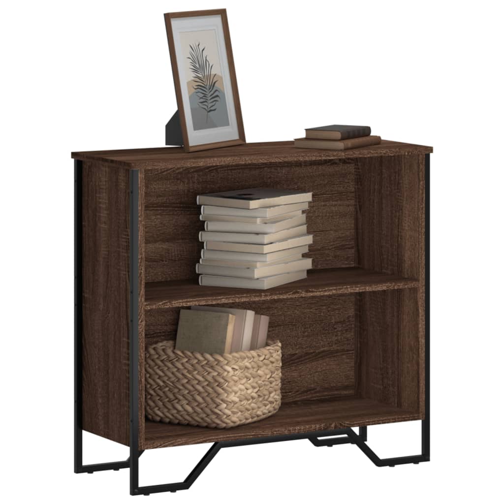 Bibliothèque chêne marron 80x31x74,5 cm bois d'ingénierie - XIOS