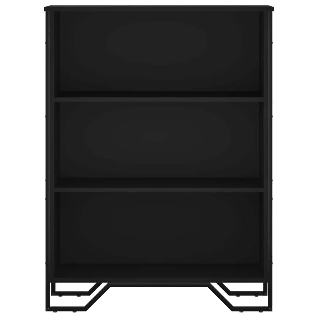 Bibliothèque noir 80x31x106 cm bois d'ingénierie - XIOS
