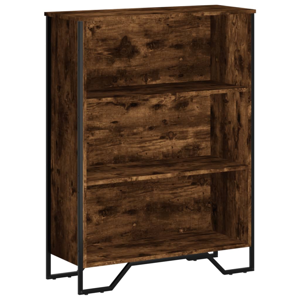 Bibliothèque chêne fumé 80x31x106 cm bois d'ingénierie - XIOS