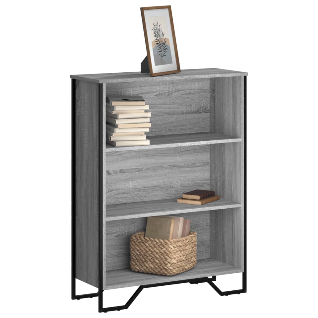 Bibliothèque sonoma gris 80x31x106 cm bois d'ingénierie - XIOS