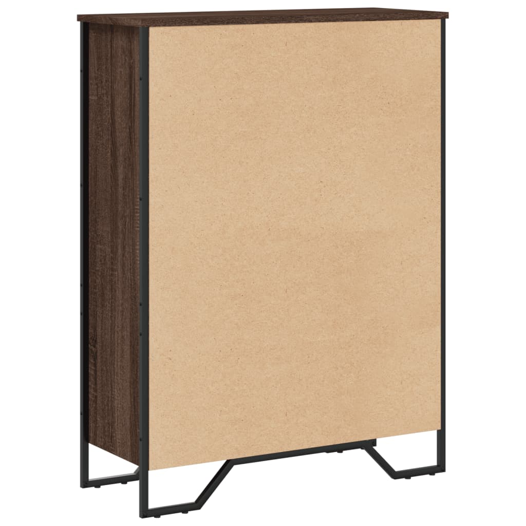 Bibliothèque chêne marron 80x31x106 cm bois d'ingénierie - XIOS