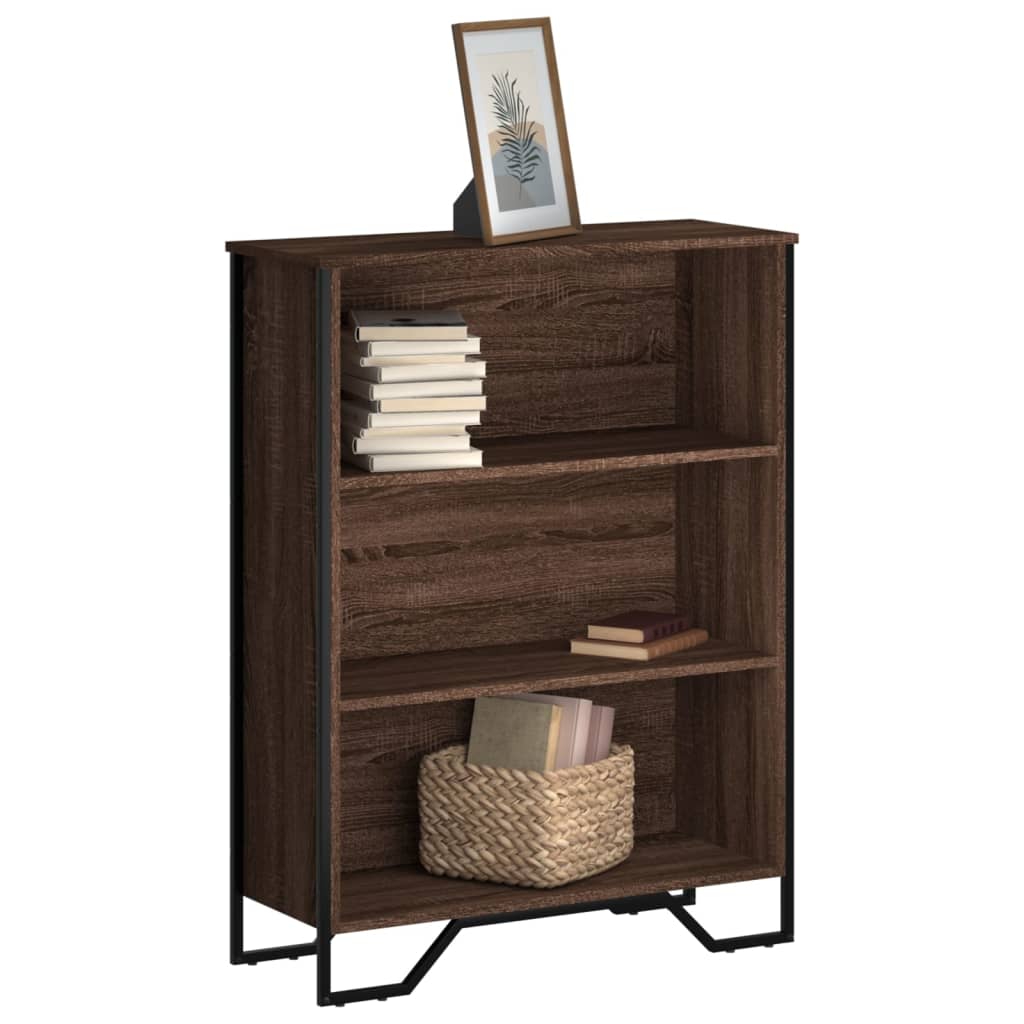 Bibliothèque chêne marron 80x31x106 cm bois d'ingénierie - XIOS