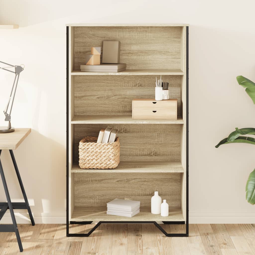 Bibliothèque chêne sonoma 80x31x137,5 cm bois d'ingénierie - XIOS