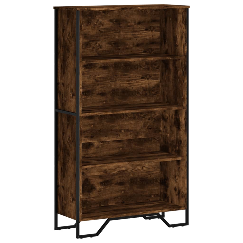 Bibliothèque chêne fumé 80x31x137,5 cm bois d'ingénierie - XIOS